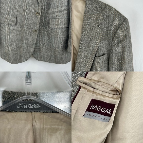 Vintage Haggar Grey Tweed Oversized Boyfriend Blazer - Picture 8 of 8